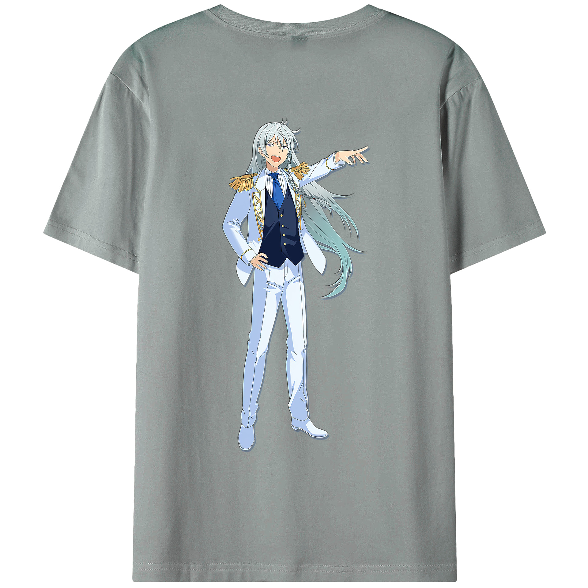 （画像用） あんさんぶるスターズ! Ensemble Stars 綿100％ メンズ半袖Tシャツ（バックプリント） 通気性
